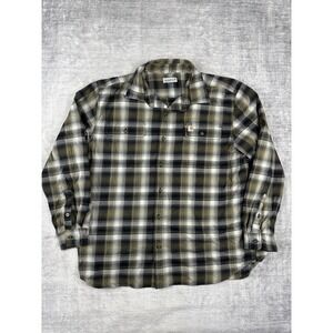 Carhartt Black and White Plaid Casual Button Down Shirt
